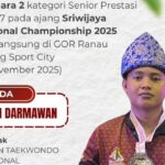Bripda M. Dzaky Pratama Saat Menerima Medali Perak di Sriwijaya International Championship 2025