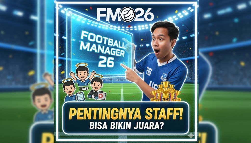 Pelajari rahasia Staff FM26! Panduan lengkap FM26 tentang memilih pelatih, scout, dan tim medis agar tim berkembang cepat, cedera minim, dan peluang juara lebih besar.