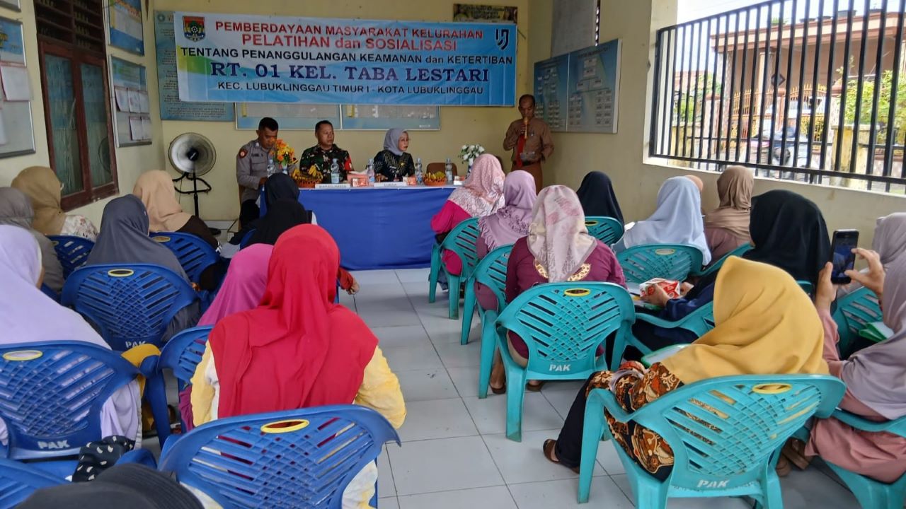 Tiga Pilar Bersatu dalam Sosialisasi Kamtibmas Kelurahan Taba Lestari