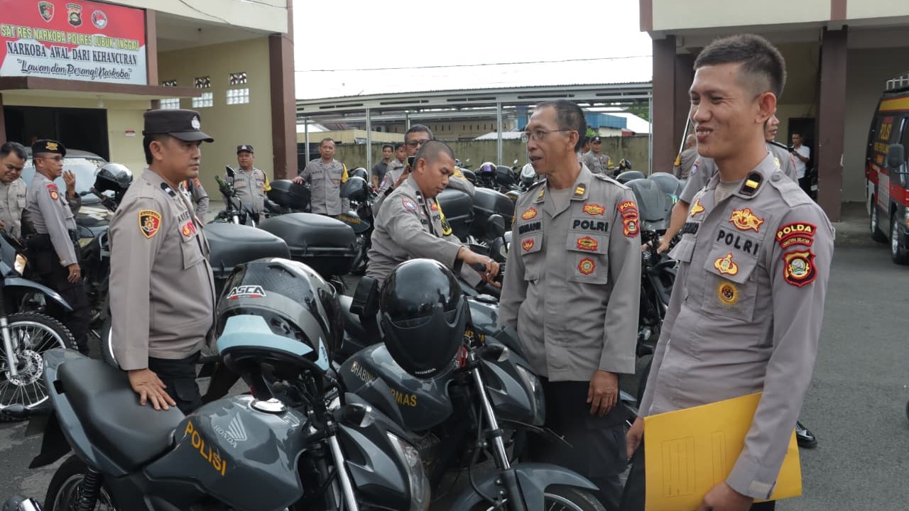 Tim Supervisi Polda Sumsel Periksa Kendaraan dan Senpi Dinas Polres Lubuk Linggau