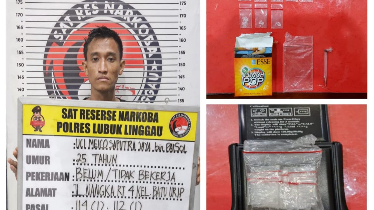 penangkapan pengedar sabu Lubuk Linggau
