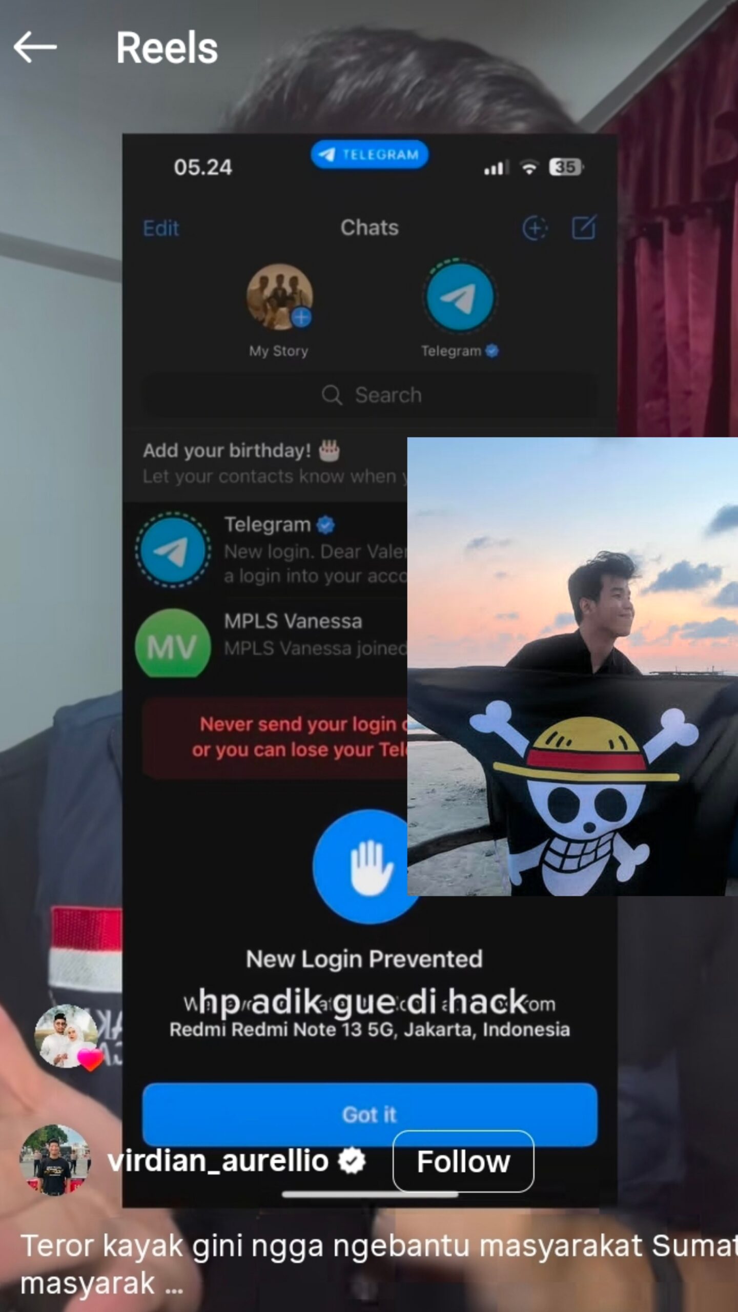 Foto/instagram @virdian_aurelllo