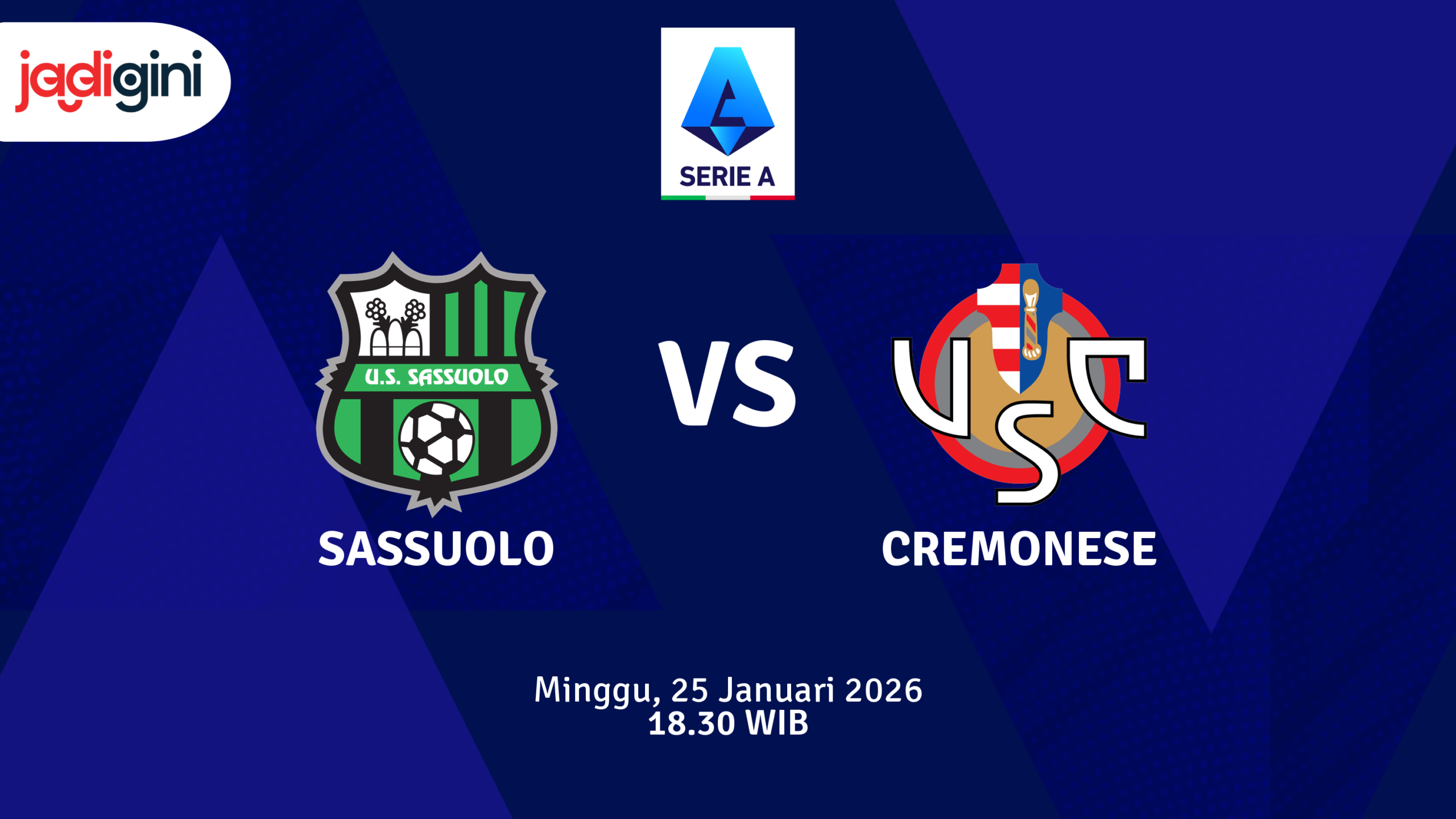Match Banner: Sassuolo vs Cremonese