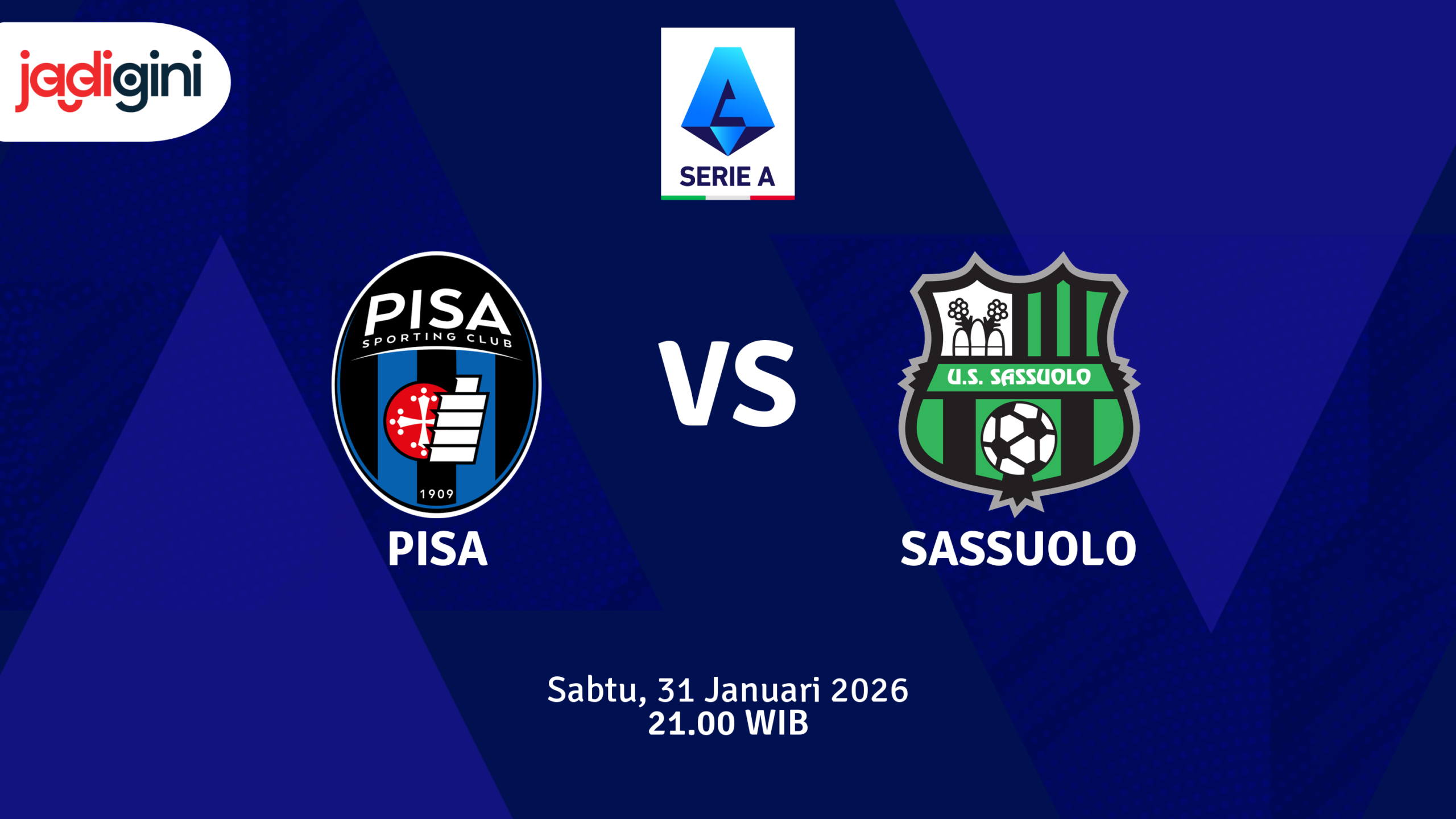 Match Banner: Pisa vs Sassuolo