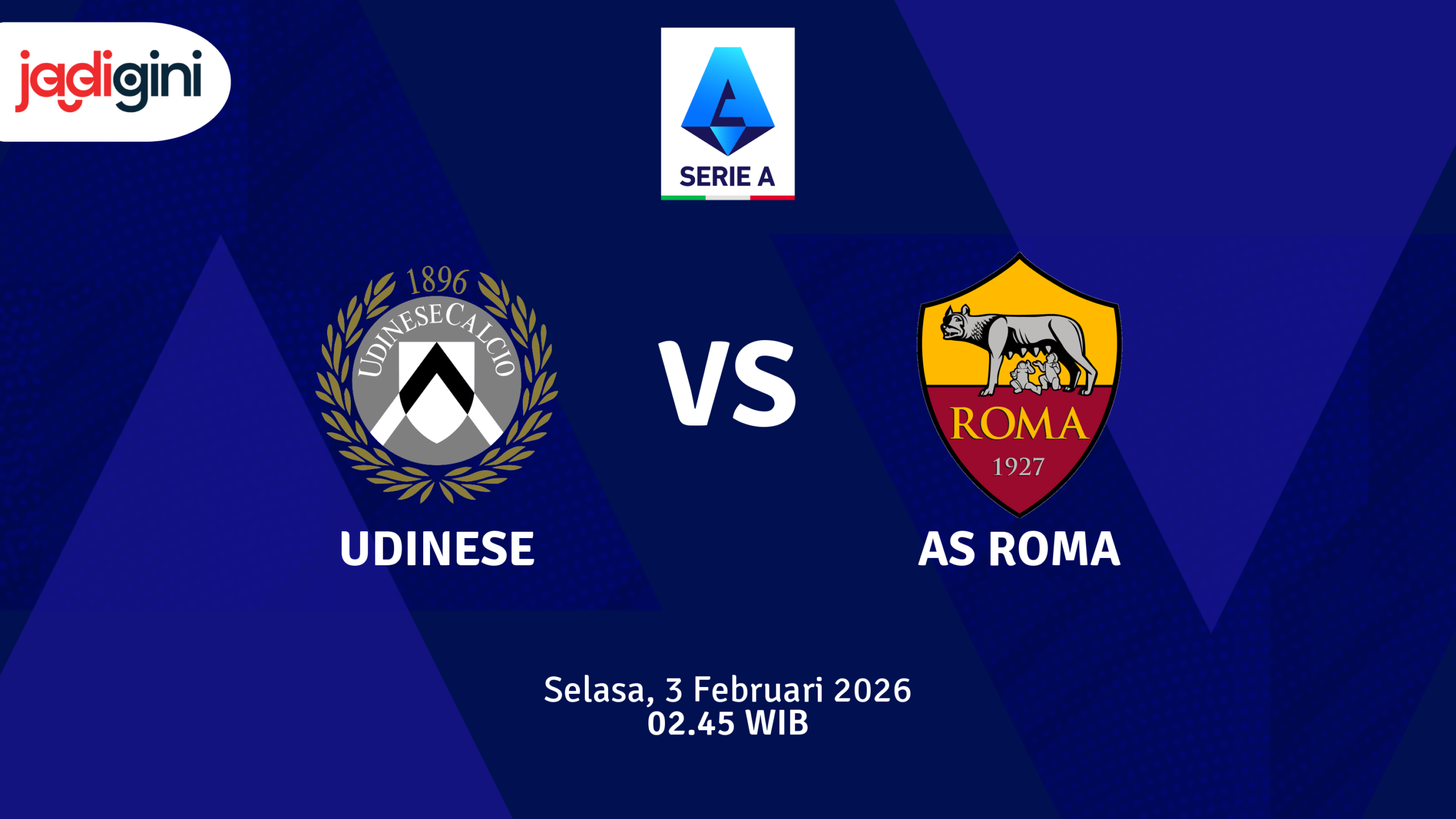 Match Banner: Udinese vs AS Roma