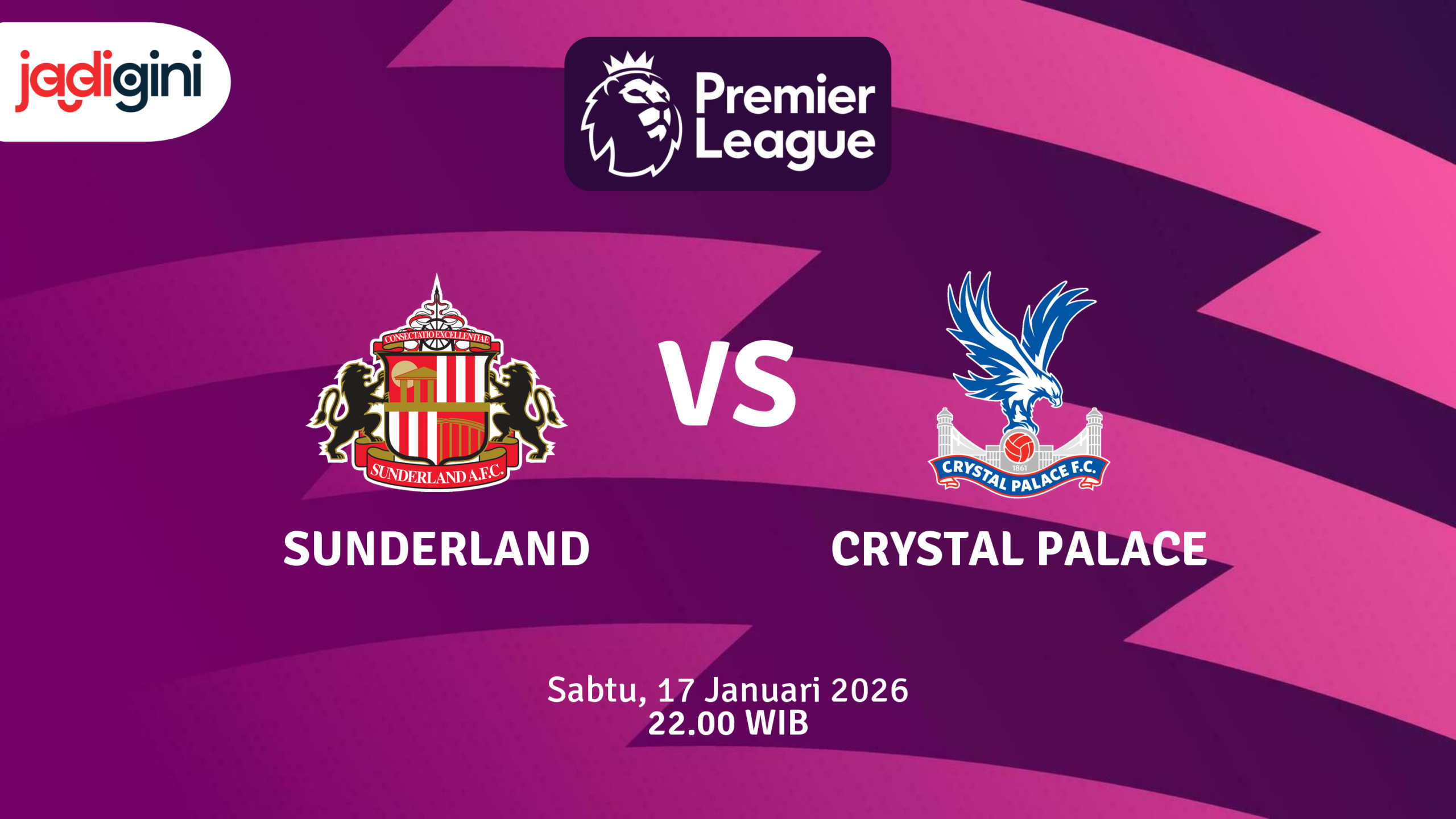 Match Banner: Sunderland vs Crystal Palace