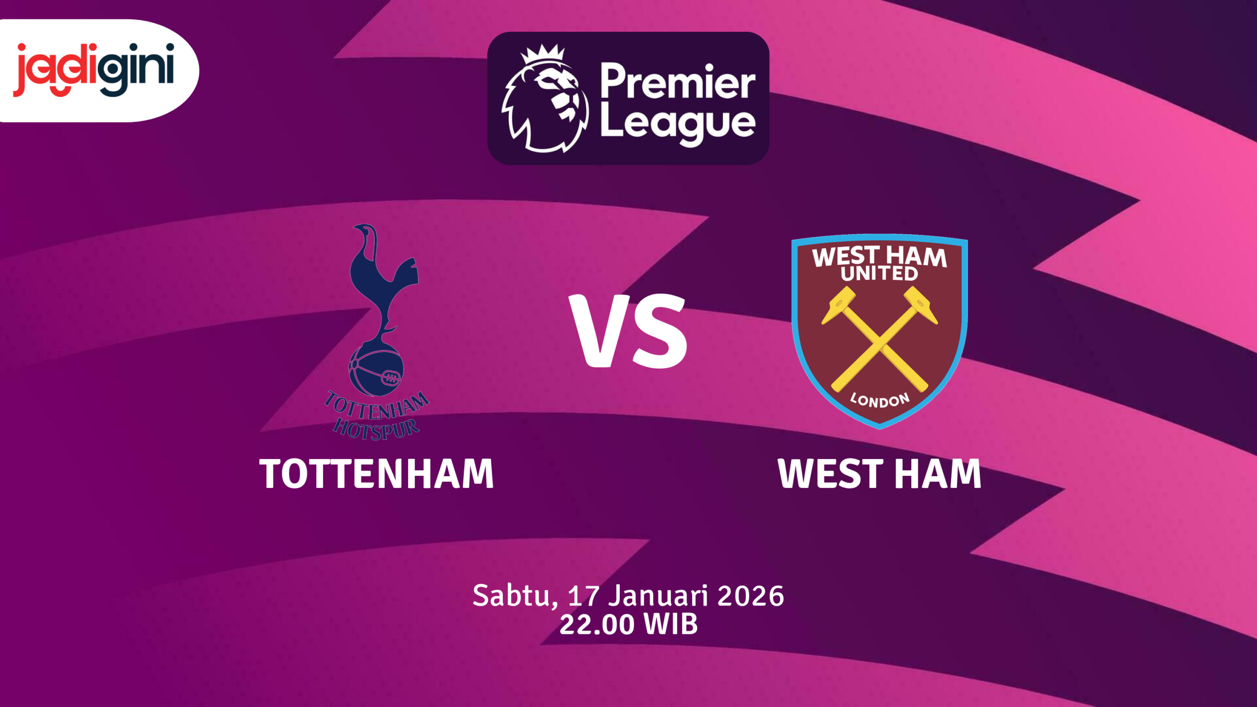 Match Banner: Tottenham vs West Ham