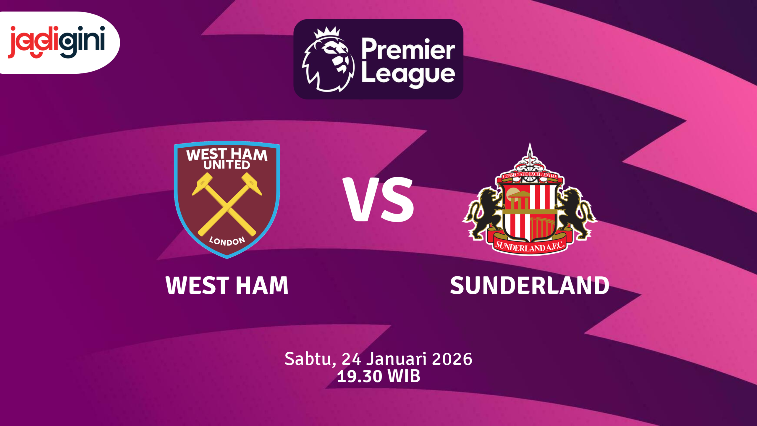 Match Banner: West Ham vs Sunderland
