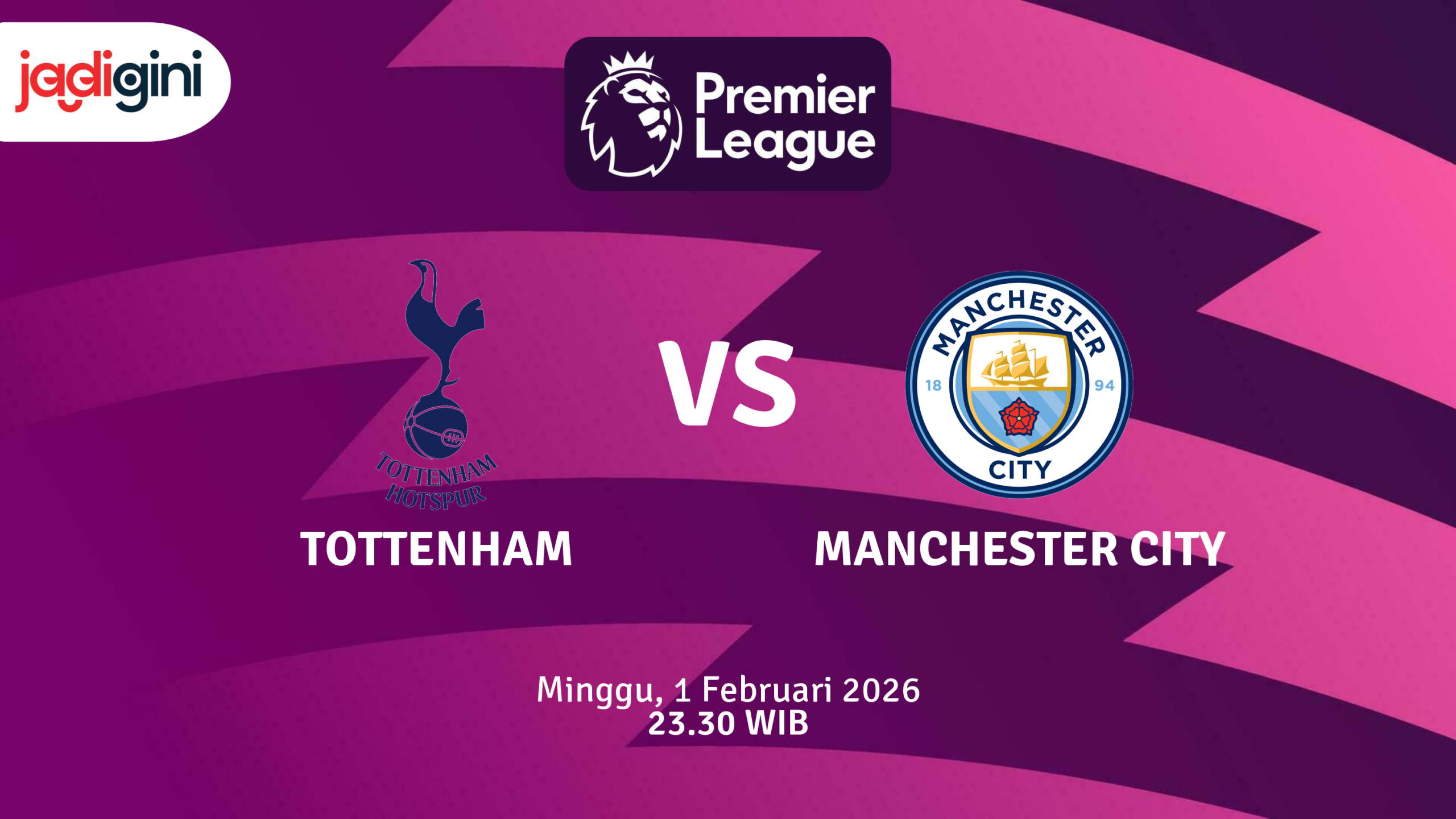 Match Banner: Tottenham vs Manchester City