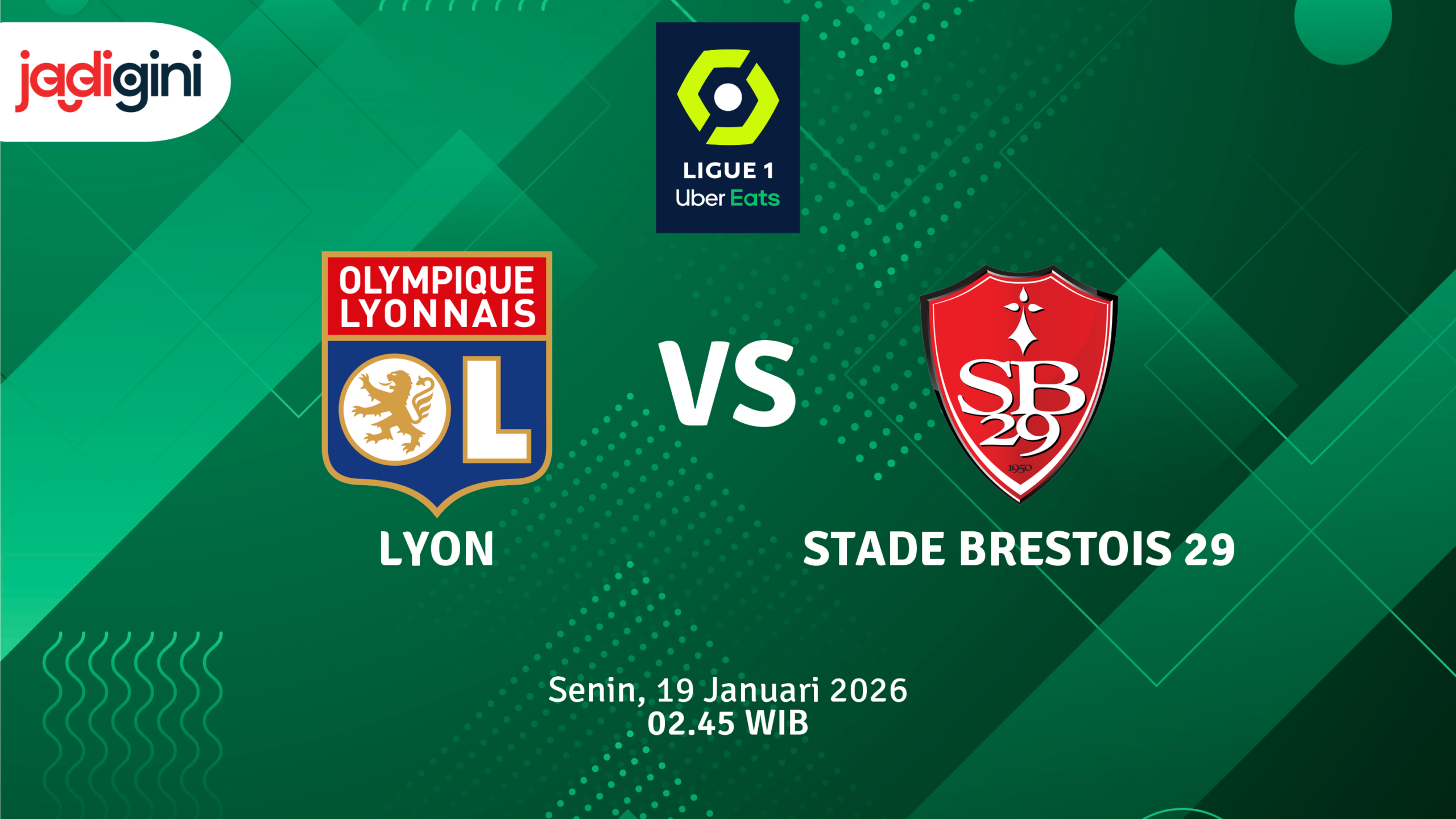 Match Banner: Lyon vs Stade Brestois 29