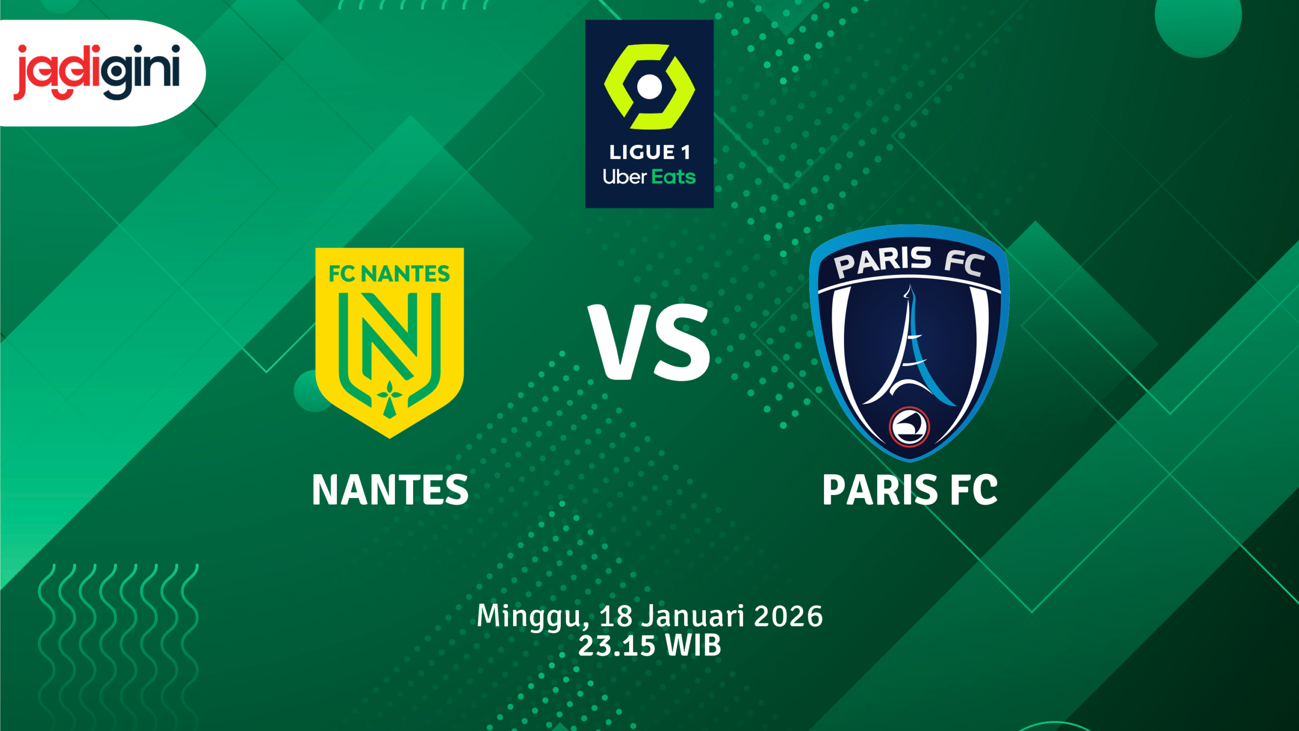 Match Banner: Nantes vs Paris FC