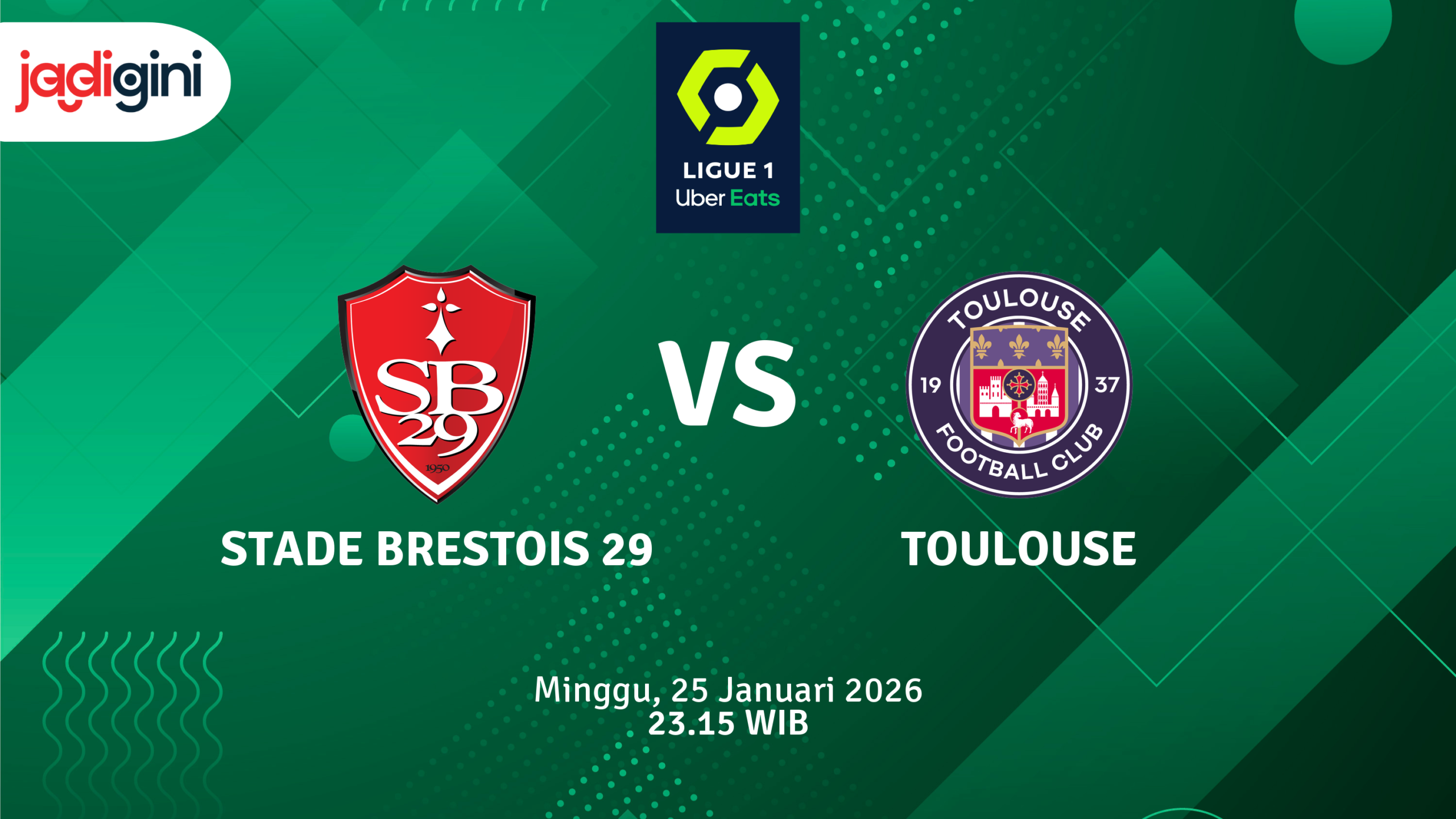 Match Banner: Stade Brestois 29 vs Toulouse