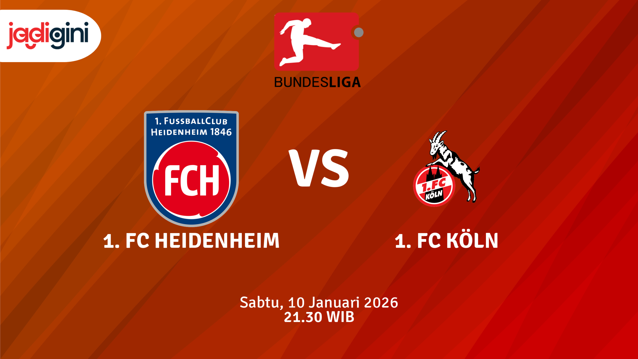 Match Banner: 1. FC Heidenheim vs 1. FC Köln
