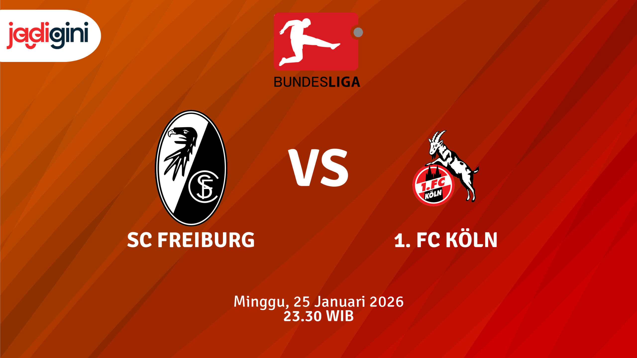 Match Banner: SC Freiburg vs 1. FC Köln