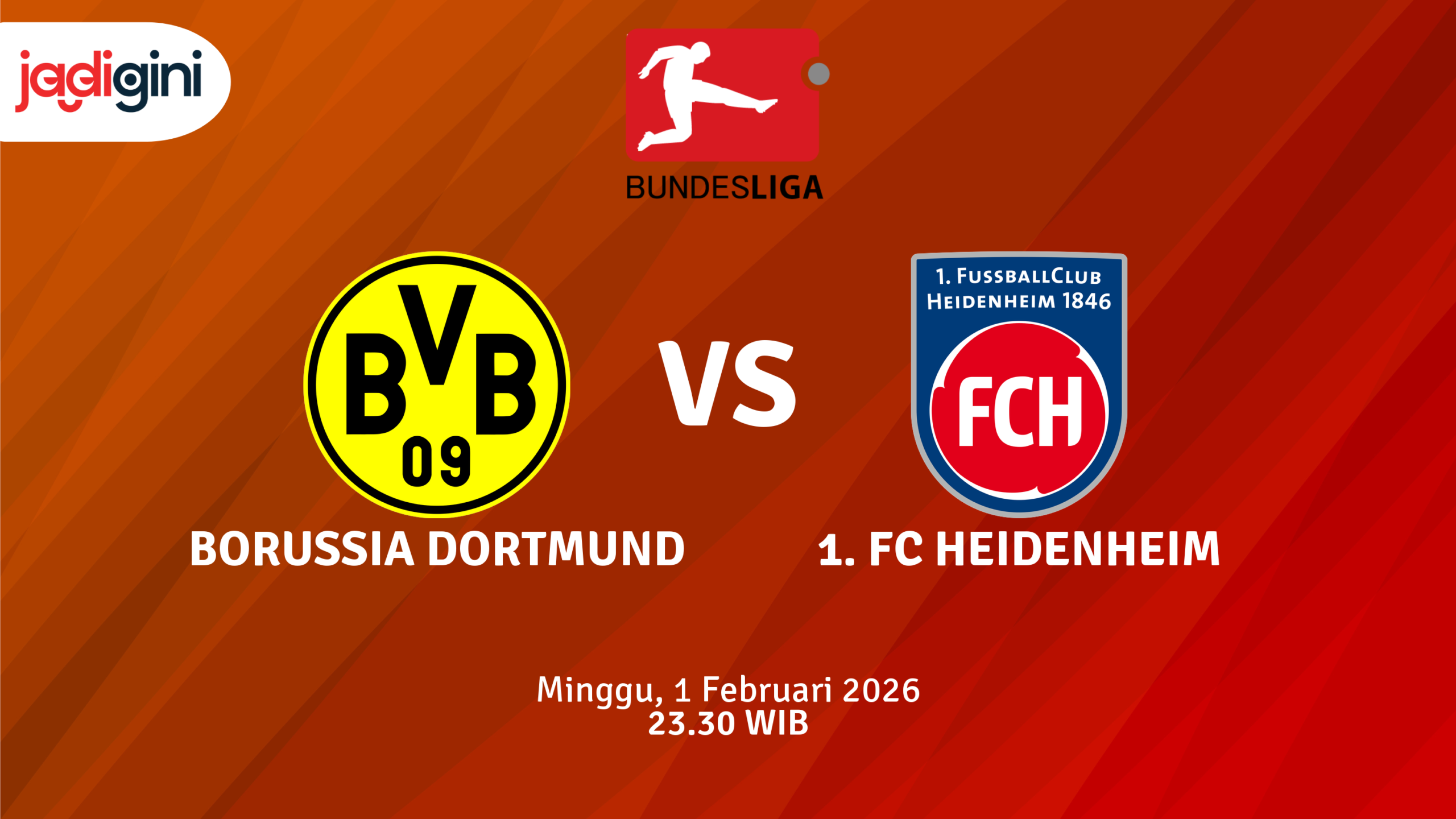 Match Banner: Borussia Dortmund vs 1. FC Heidenheim