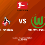 Match Banner: 1. FC Köln vs VfL Wolfsburg