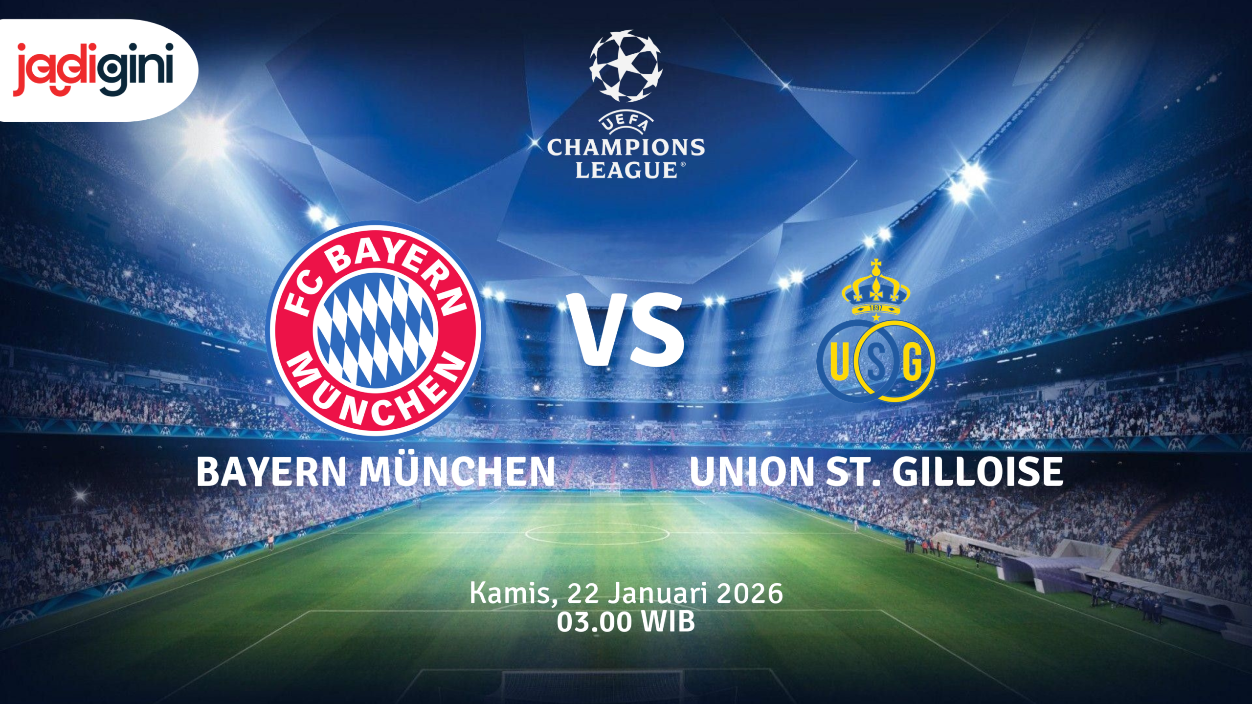 Match Banner: Bayern München vs Union St. Gilloise