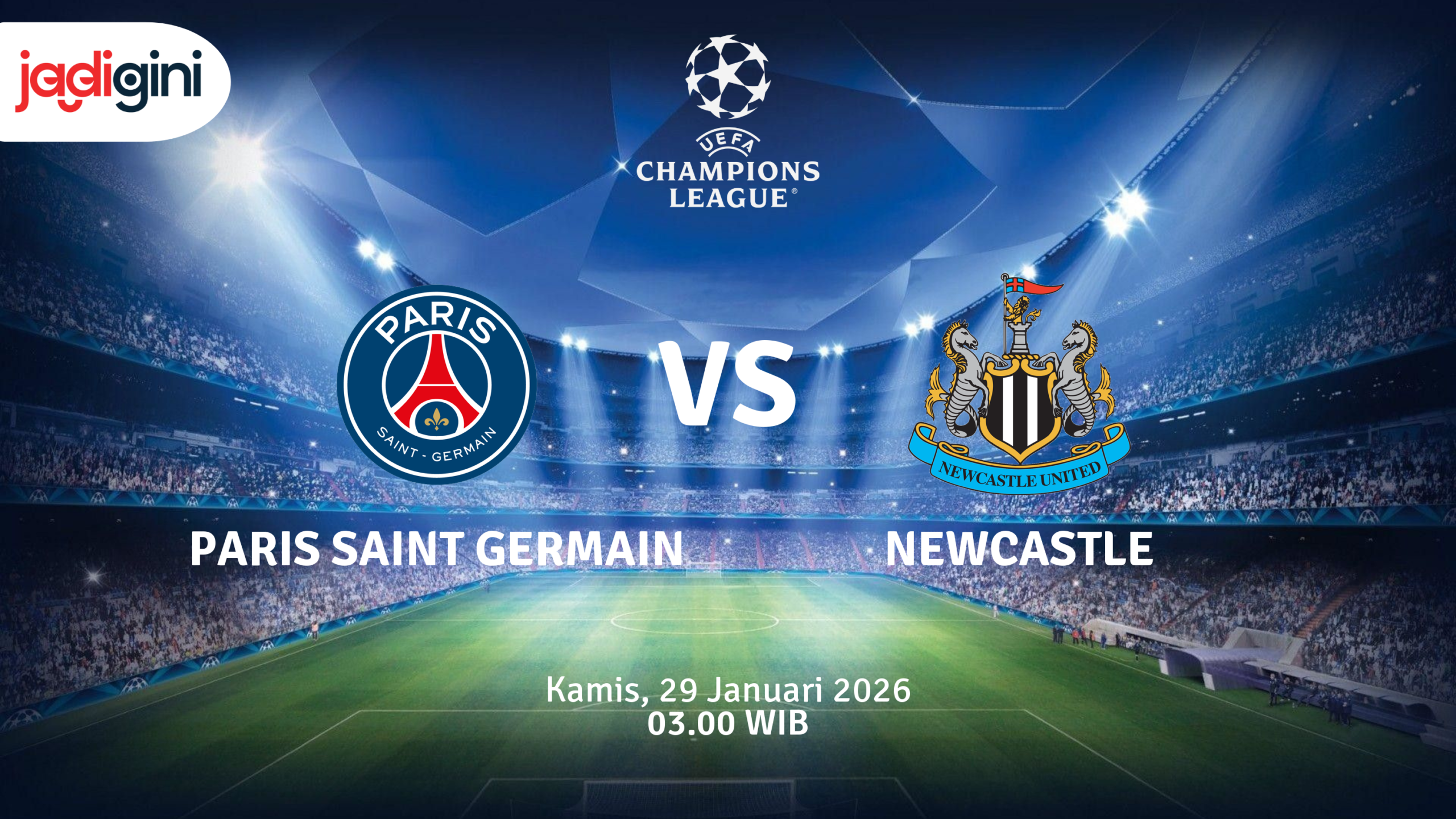 Match Banner: Paris Saint Germain vs Newcastle
