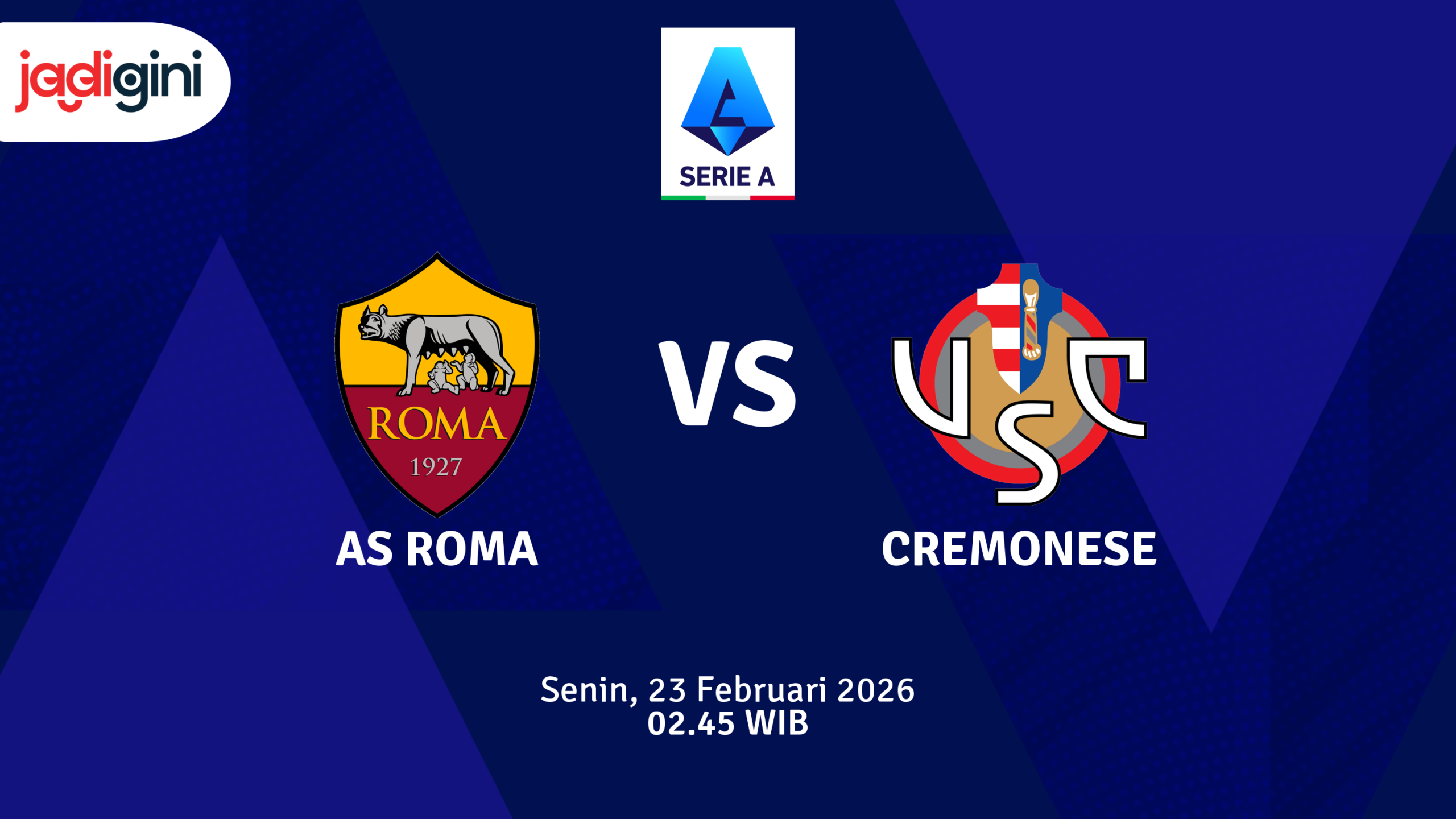 Match Banner: AS Roma vs Cremonese