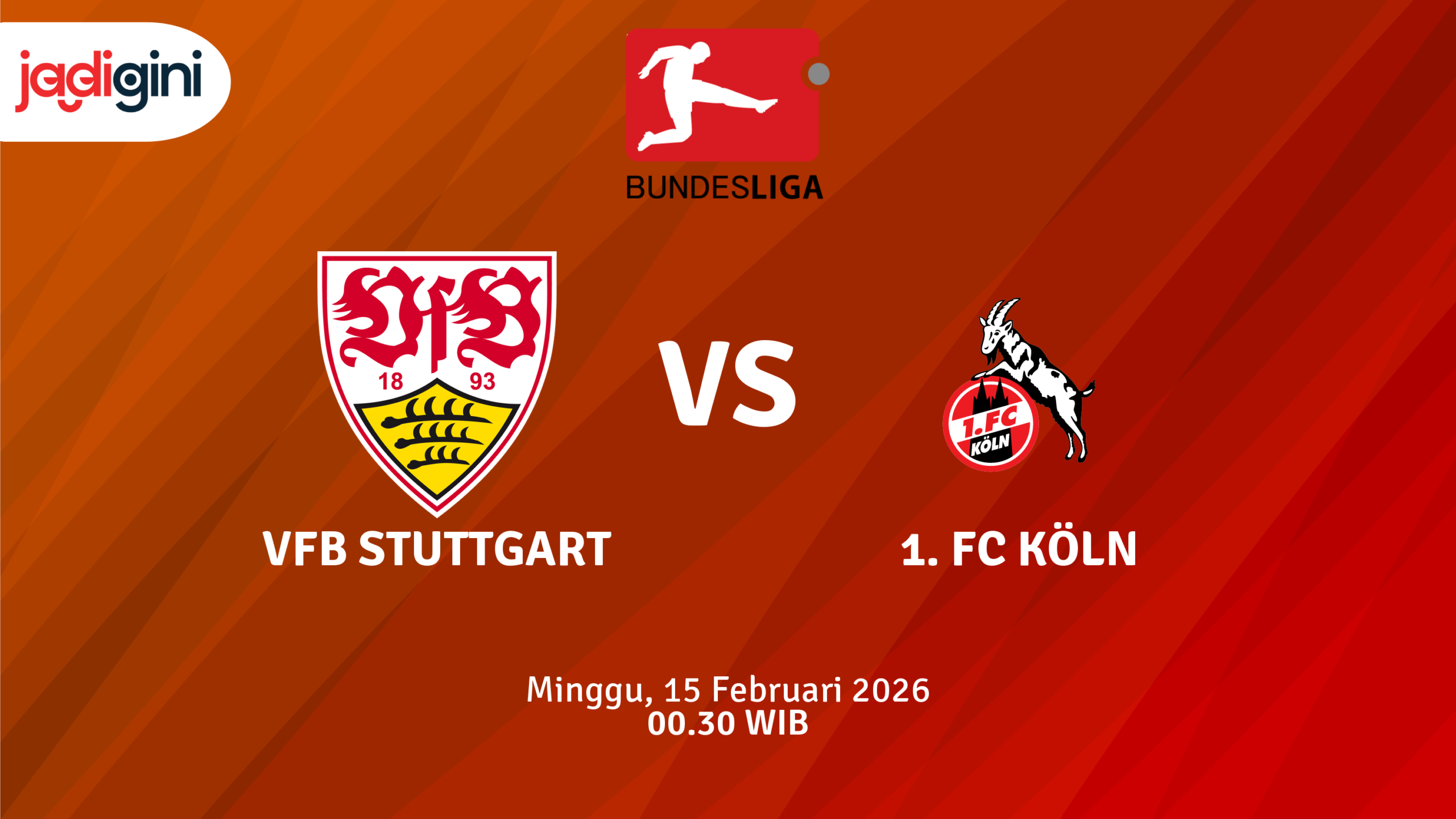 Match Banner: VfB Stuttgart vs 1. FC Köln