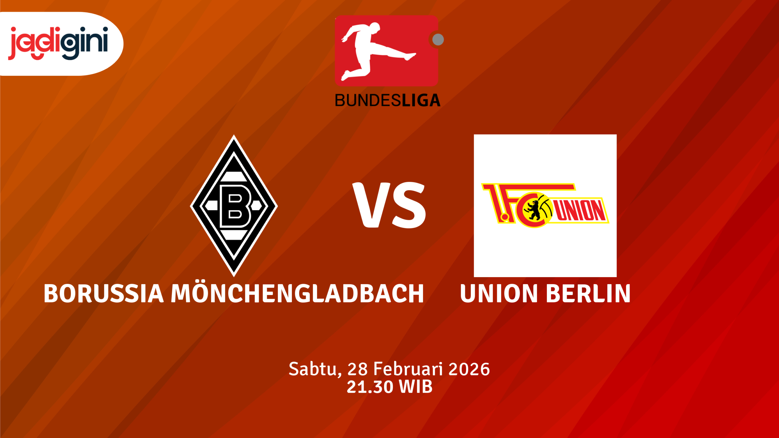 Match Banner: Borussia Mönchengladbach vs Union Berlin
