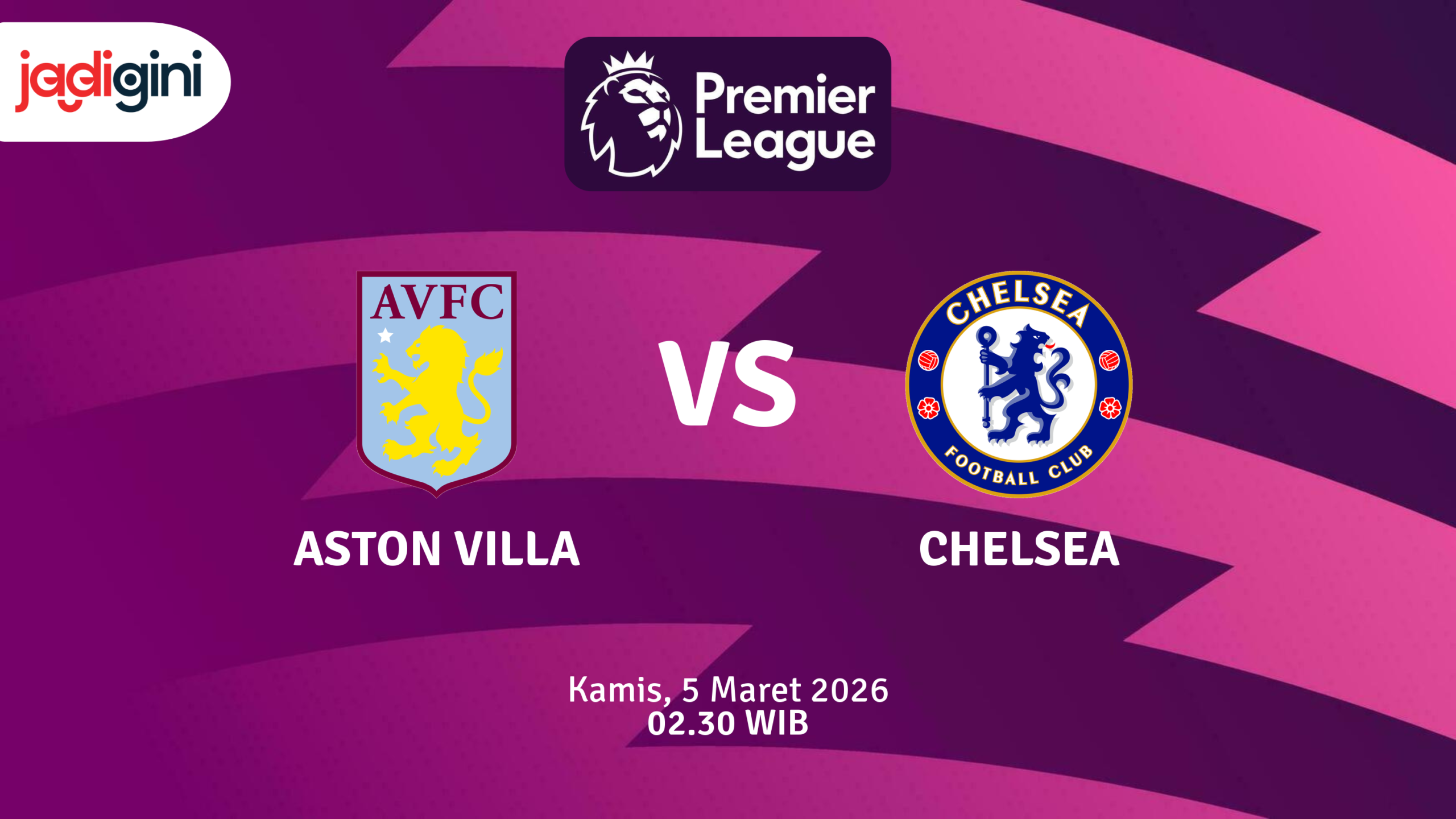 Match Banner: Aston Villa vs Chelsea