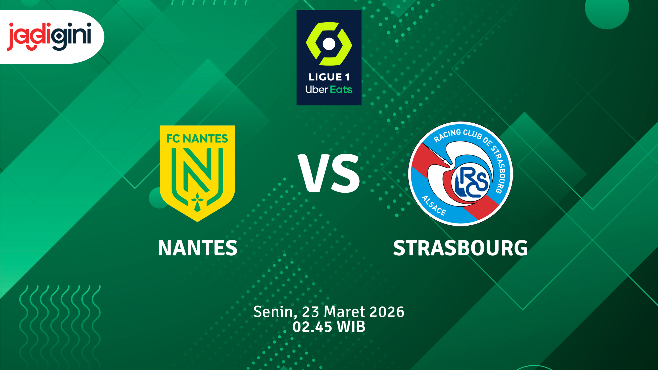 Match Banner: Nantes vs Strasbourg