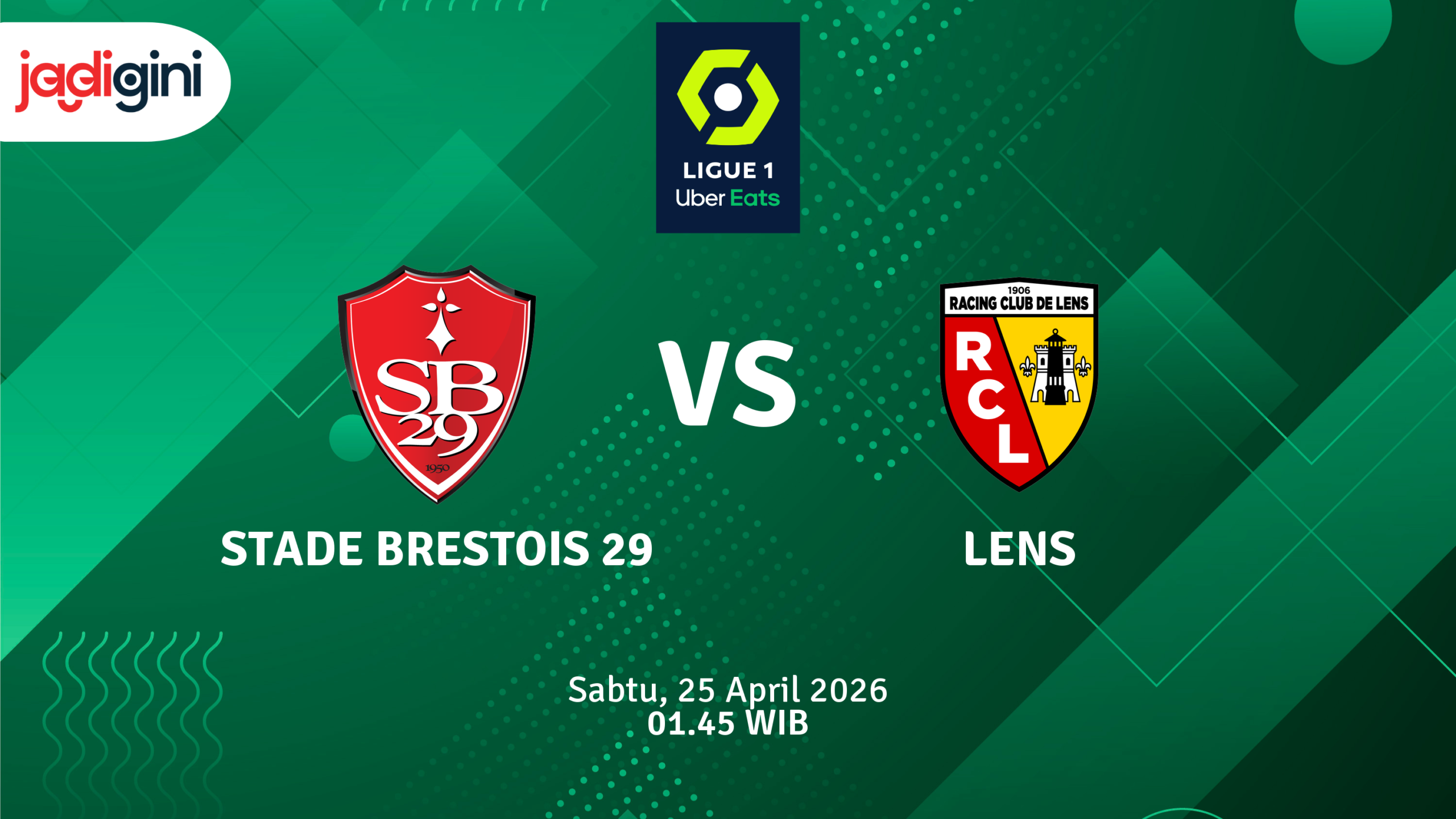 Match Banner: Stade Brestois 29 vs Lens