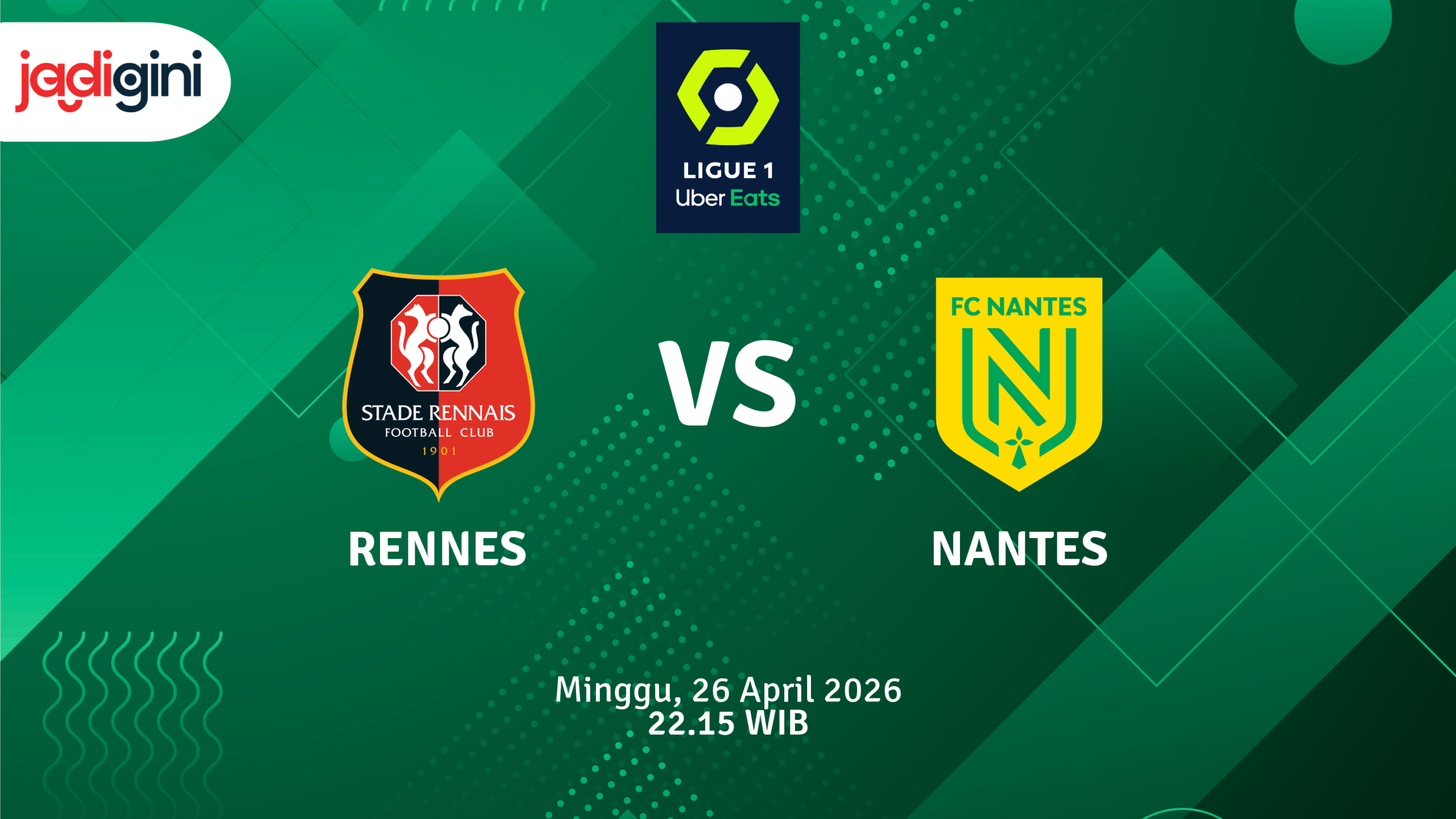 Match Banner: Rennes vs Nantes