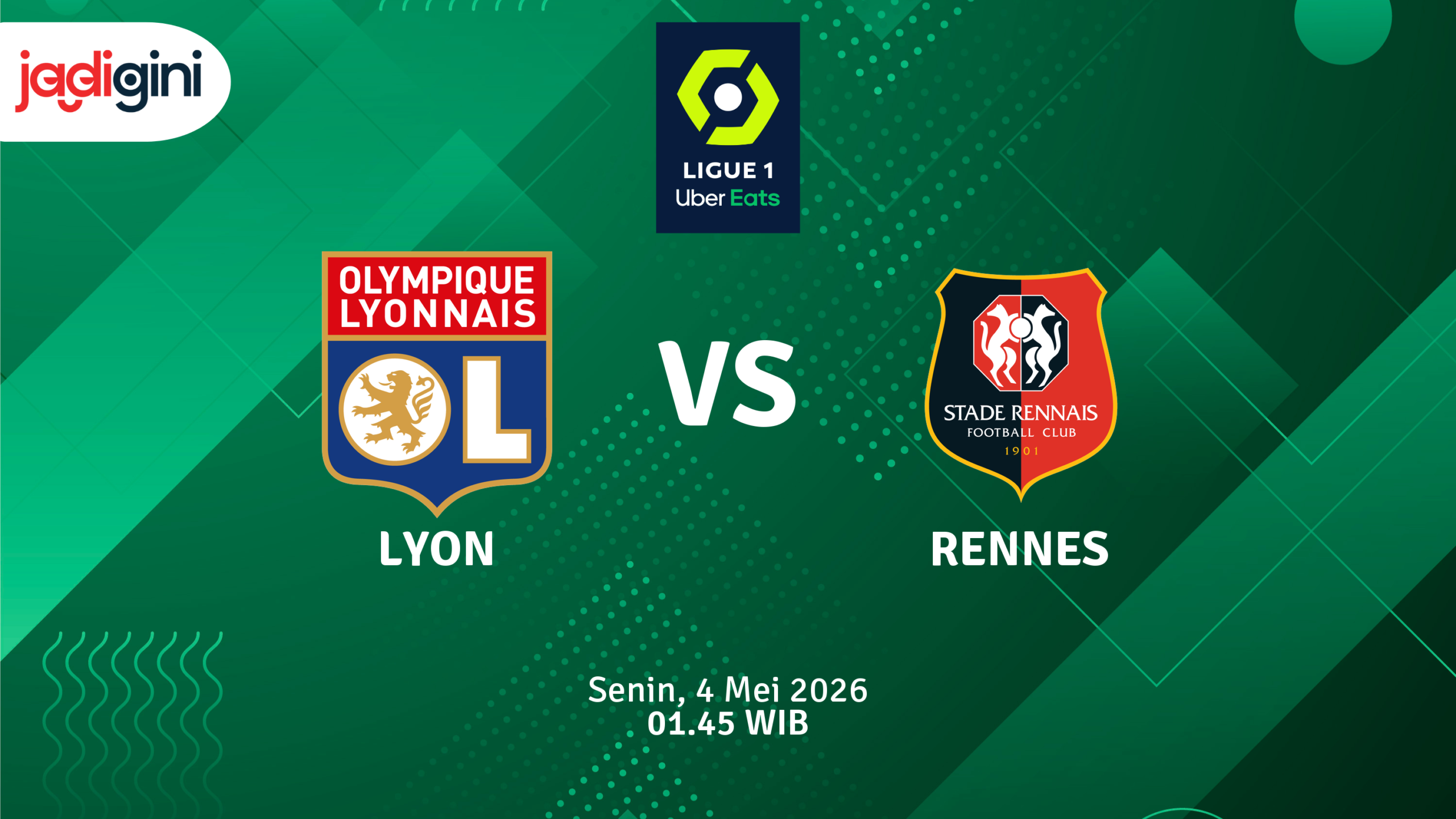 Match Banner: Lyon vs Rennes