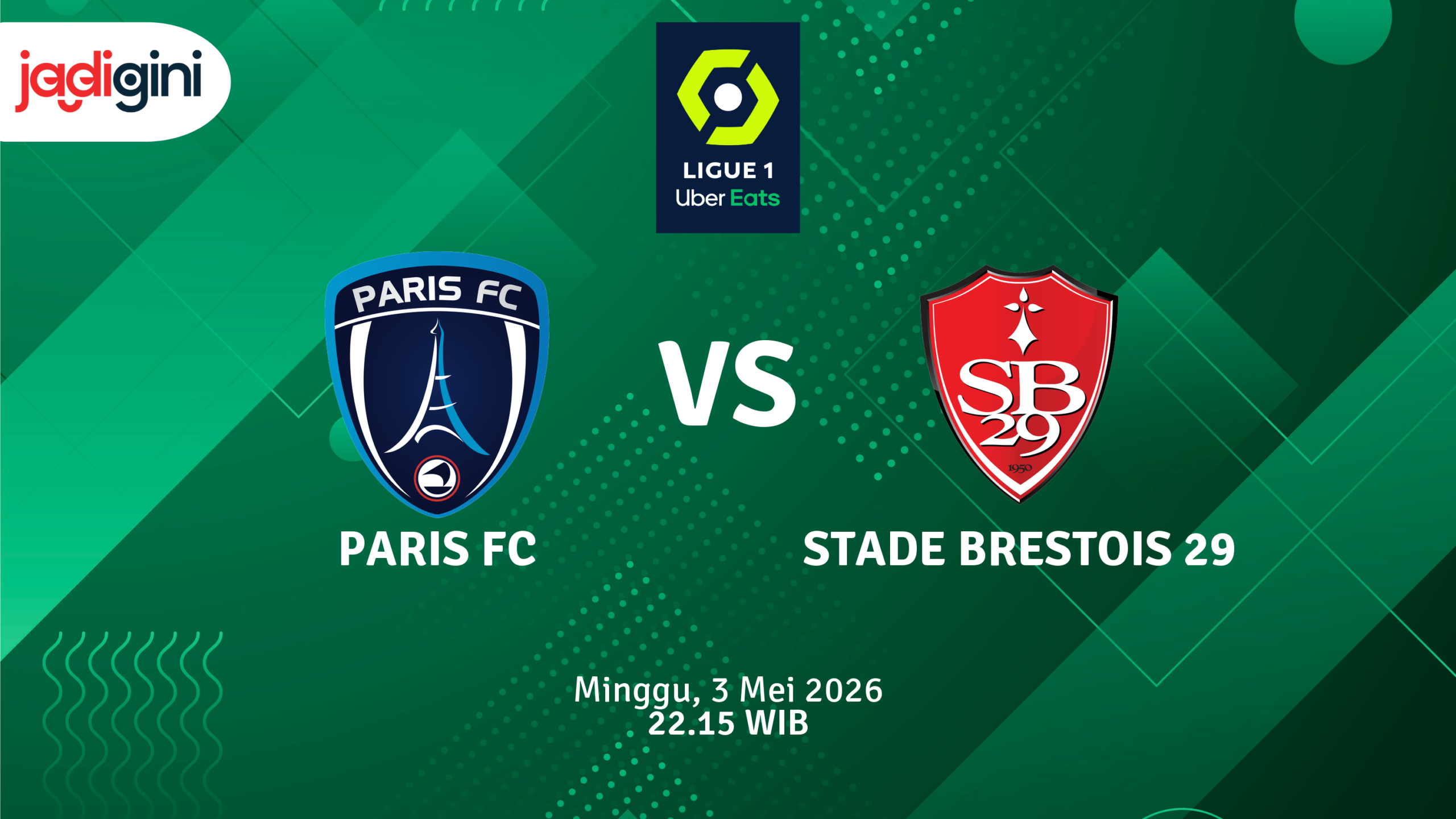 Match Banner: Paris FC vs Stade Brestois 29
