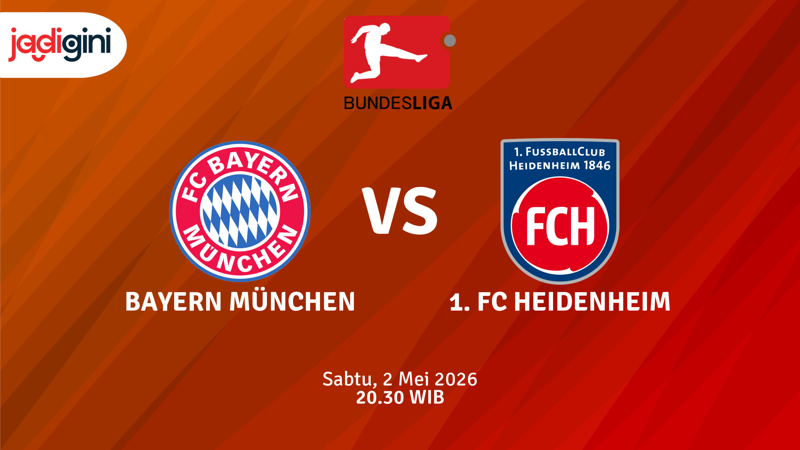 Match Banner: Bayern München vs 1. FC Heidenheim