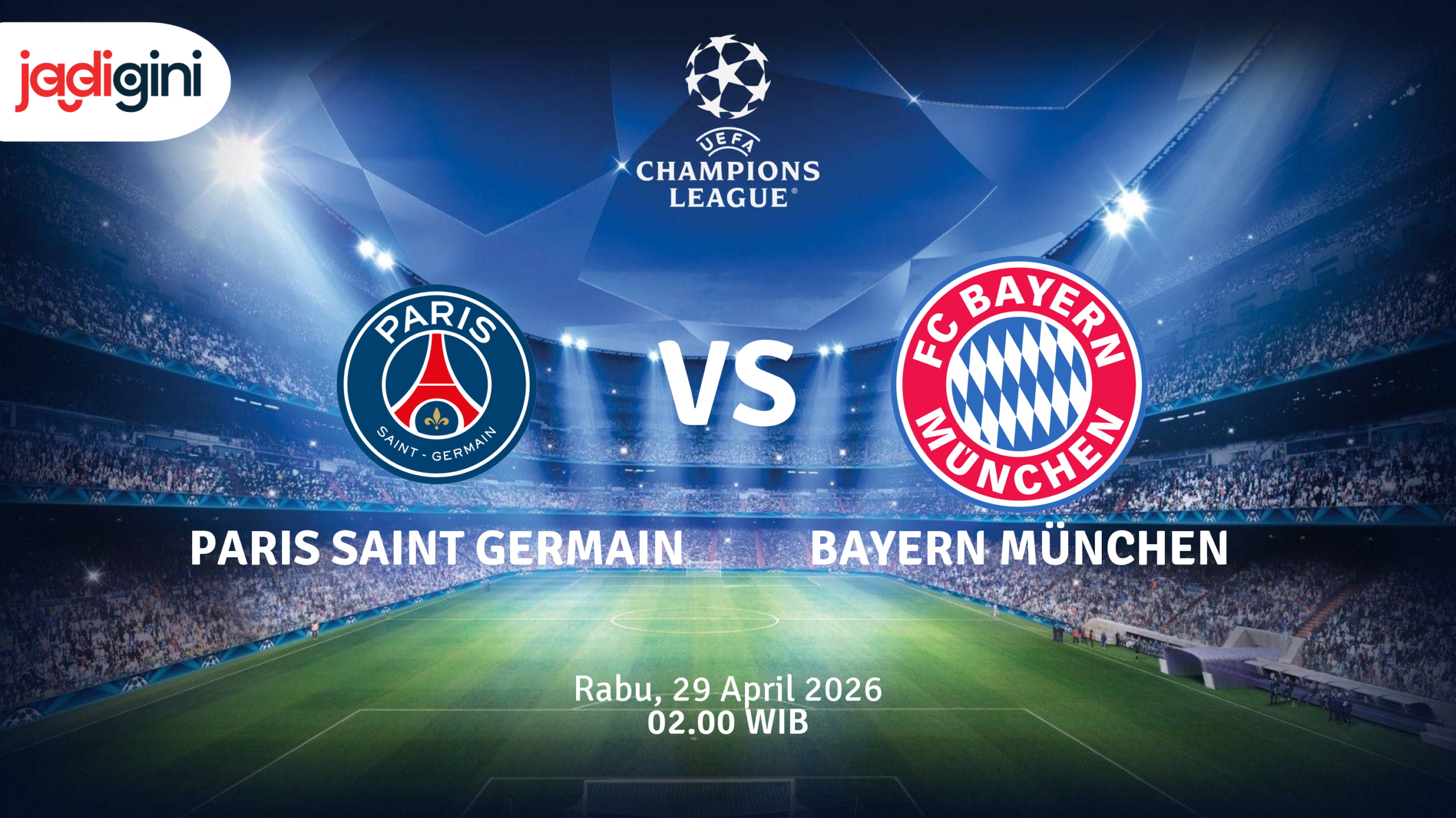 Match Banner: Paris Saint Germain vs Bayern München