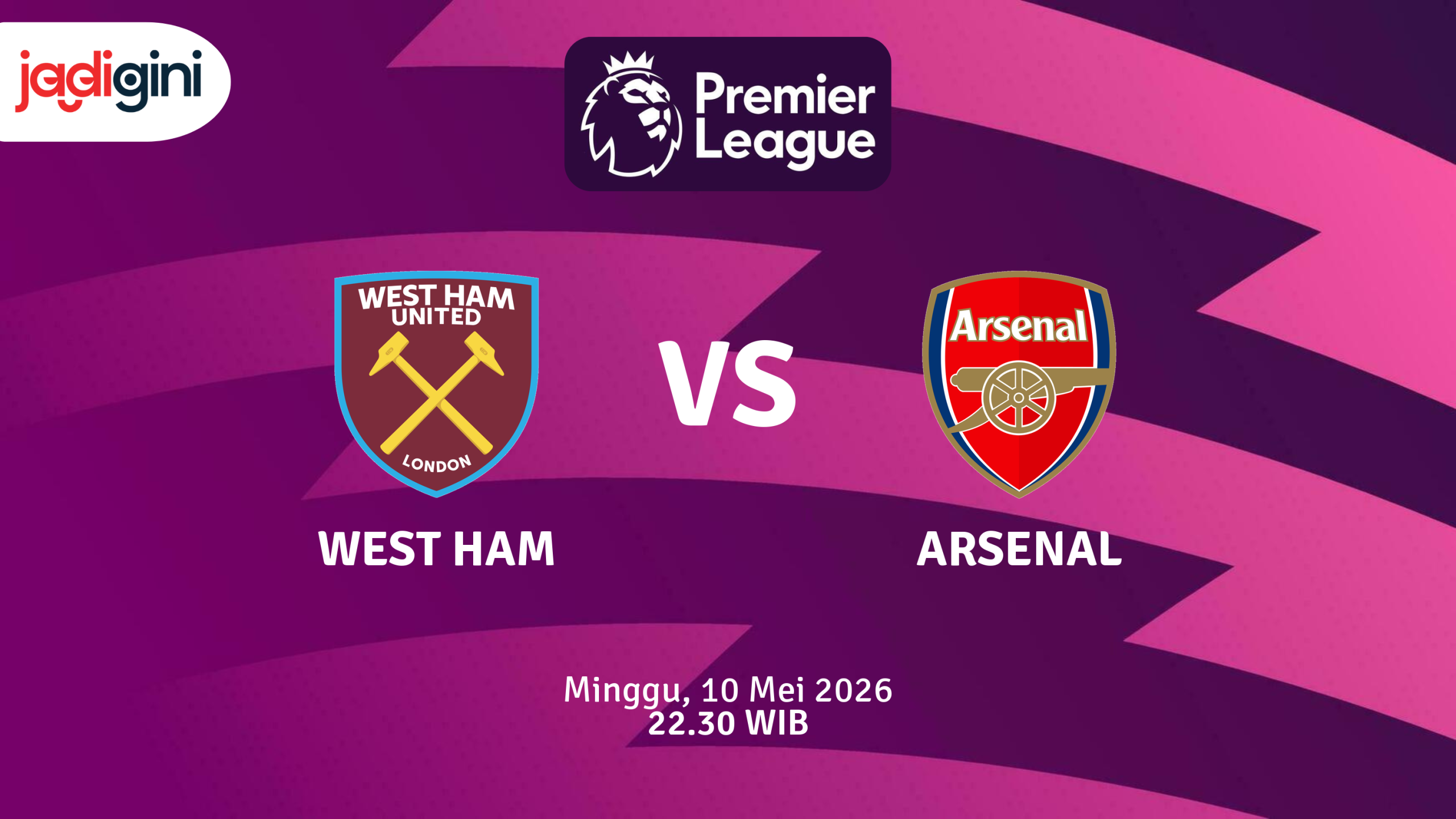 Match Banner: West Ham vs Arsenal